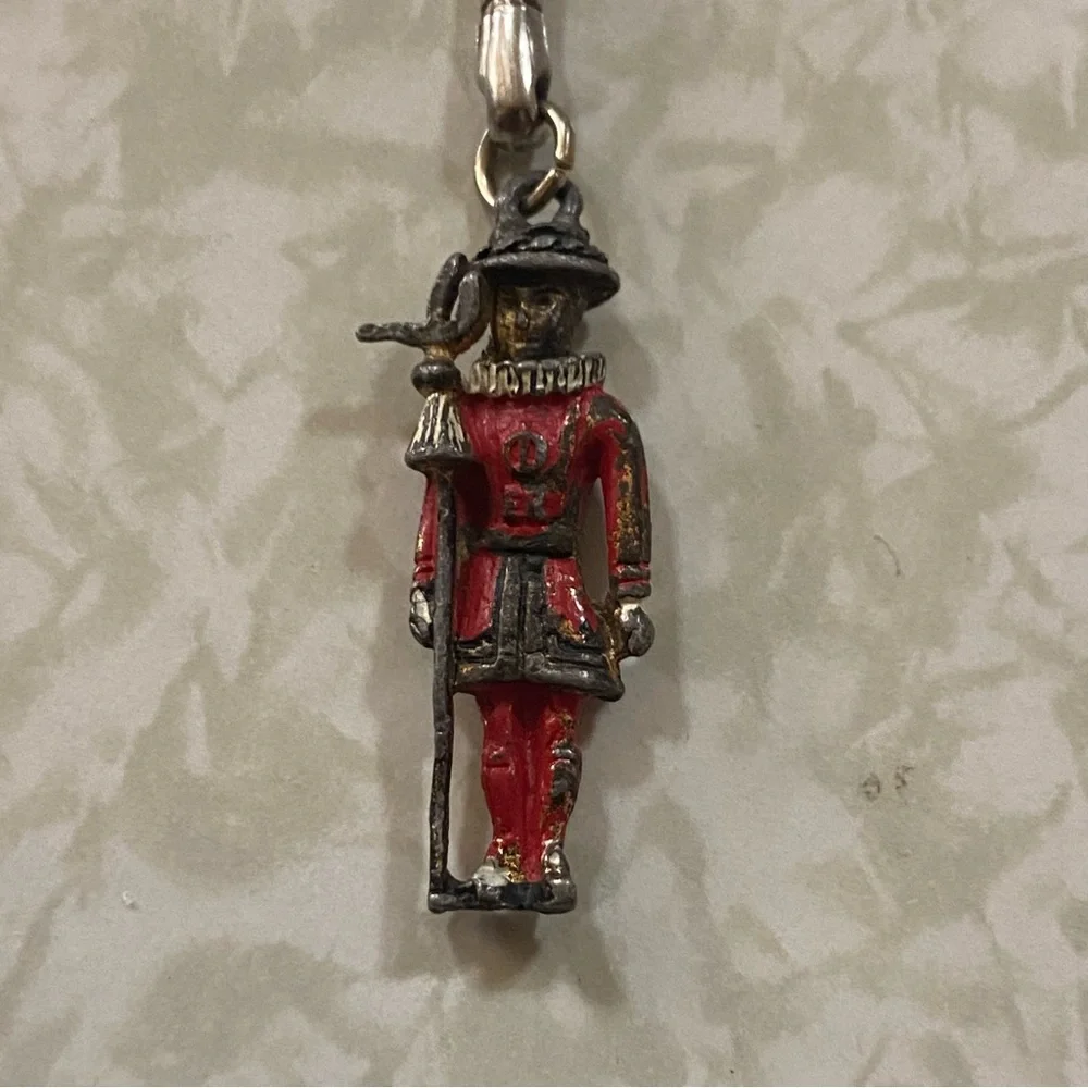 Vintage Enamel Royal Guard Keychain #6545